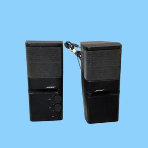 Pair Bose MediaMate 262885 Computer Speakers Black With‎ Volume Control No POWER